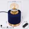WERUGA Table lamp blue, gold, 1-light source
