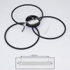 JOHSA Ceiling Light LED black, 3-light sources
