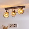 RECINTO Ceiling Light Dark wood, black, 3-light sources