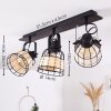 RECINTO Ceiling Light Dark wood, black, 3-light sources