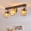 RECINTO Ceiling Light Dark wood, black, 3-light sources