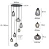 Steinhauer REFLEXION Pendant Light grey, black, 1-light source
