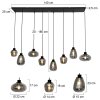 Steinhauer REFLEXION Pendant Light grey, black, 8-light sources