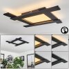 CUCHARA Ceiling Light LED black, 5-light sources