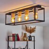 TURIZA Ceiling Light Dark wood, black, 4-light sources