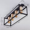 TURIZA Ceiling Light Dark wood, black, 4-light sources