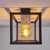TURIZA Ceiling Light Dark wood, black, 4-light sources