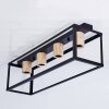 TURIZA Ceiling Light Dark wood, black, 4-light sources