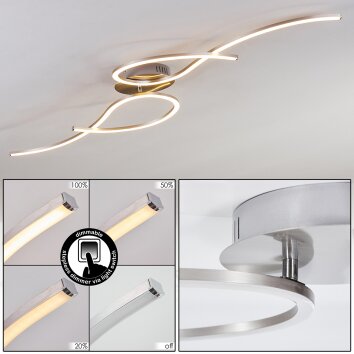 KEREITA Ceiling Light LED matt nickel, 1-light source