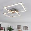 THARA Ceiling Light LED matt nickel, 2-light sources, Remote control