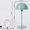 TOM KINGS Table lamp green, white, 1-light source