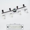 PLANES Ceiling Light LED rust-coloured, 4-light sources