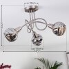 WARGA Ceiling Light LED matt nickel, 3-light sources