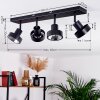 CHAGRES Ceiling Light black, silver, 4-light sources