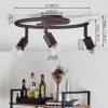PLANES Ceiling Light LED rust-coloured, 3-light sources