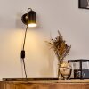 RIALEY Wall Light brass, black, 1-light source
