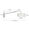 Steinhauer GRAMINEUS Wall Light black, white, 1-light source