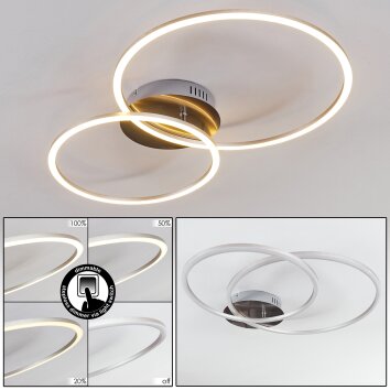 JOHSA Ceiling Light LED matt nickel, 2-light sources
