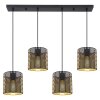 Globo ABINI Pendant Light black, 4-light sources
