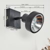 CHAGRES Wall Light black, 1-light source