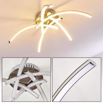 Wikon Ceiling Light LED matt nickel, 5-light sources