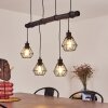 COOL SPRING Pendant Light Dark wood, black, 4-light sources