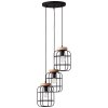 Brilliant GWEN Pendant Light Light wood, black, 3-light sources