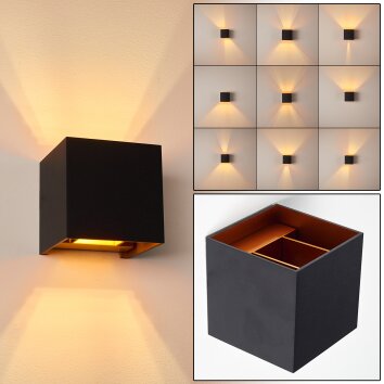 Badajoz Wall Light copper, black, 1-light source