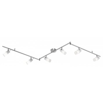 Leuchten Direkt MAX Ceiling Light stainless steel, 6-light sources