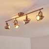 ANIAK Ceiling Light LED copper, 4-light sources