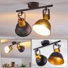 Ceiling Light Blackburn black-gold, 2-light sources