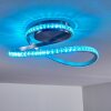 Saginaw Ceiling Light LED matt nickel, 1-light source, Remote control, Colour changer
