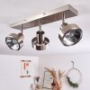 CHAGRES Ceiling Light matt nickel, 3-light sources