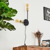 SATTONS Wall Light brass, black, 2-light sources