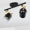 RIALEY Ceiling Light brass, black, 2-light sources