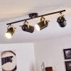 RIALEY Ceiling Light brass, black, 4-light sources