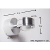 Indore wall light LED aluminium, 2-light sources