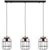 Brilliant GWEN Pendant Light Light wood, black, 3-light sources