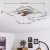 TORRES Ceiling Light LED matt nickel, 3-light sources