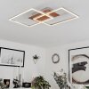 TORRES Ceiling Light LED matt nickel, 2-light sources, Remote control