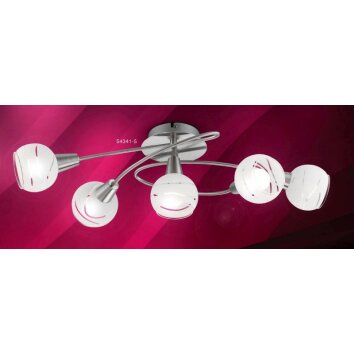 Globo ELLIOTT ceiling light matt nickel, 5-light sources