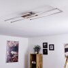 CHEKA Ceiling Light LED brown, matt nickel, 2-light sources, Remote control