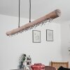 RODECHE Pendant Light LED Light wood, black, 1-light source