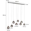 Steinhauer BOLLIQUE Pendant Light stainless steel, 8-light sources