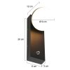 Steinhauer SIMARA Outdoor Wall Light LED black, 1-light source
