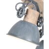 Steinhauer GEARWOOD ceiling spotlight grey, Dark wood, 4-light sources