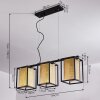 KABUL Pendant Light black, 3-light sources