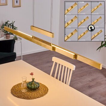 INICIO Pendant Light LED brass, 3-light sources