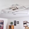 CHEKA Ceiling Light LED matt nickel, 2-light sources, Remote control