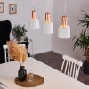 ALTAMIROS Pendant Light copper, white, 3-light sources